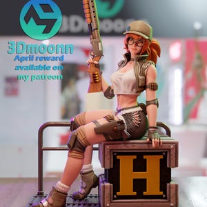 Fio Metal Slug Resin Figure – 1/8 1/6 Scale 3D Printed Fan Art Statue | Collector Gift image 2
