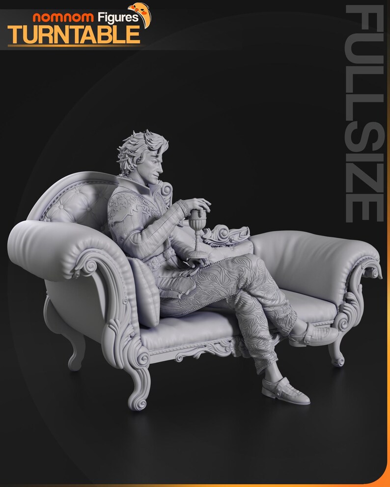 Figura de resina de Astarion de Baldur's Gate – Escala 1/8 1/6 Estatua de fan art impresa en 3D / Regalo de coleccionista imagen 6