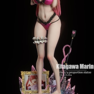 Marin Kitagawa My Dress-Up Darling Anime Figure, 1/8 1/6 Scale Resin Statue, Unpainted Garage Kit or Hand Painted, 3D Printed Collectible imagen 4