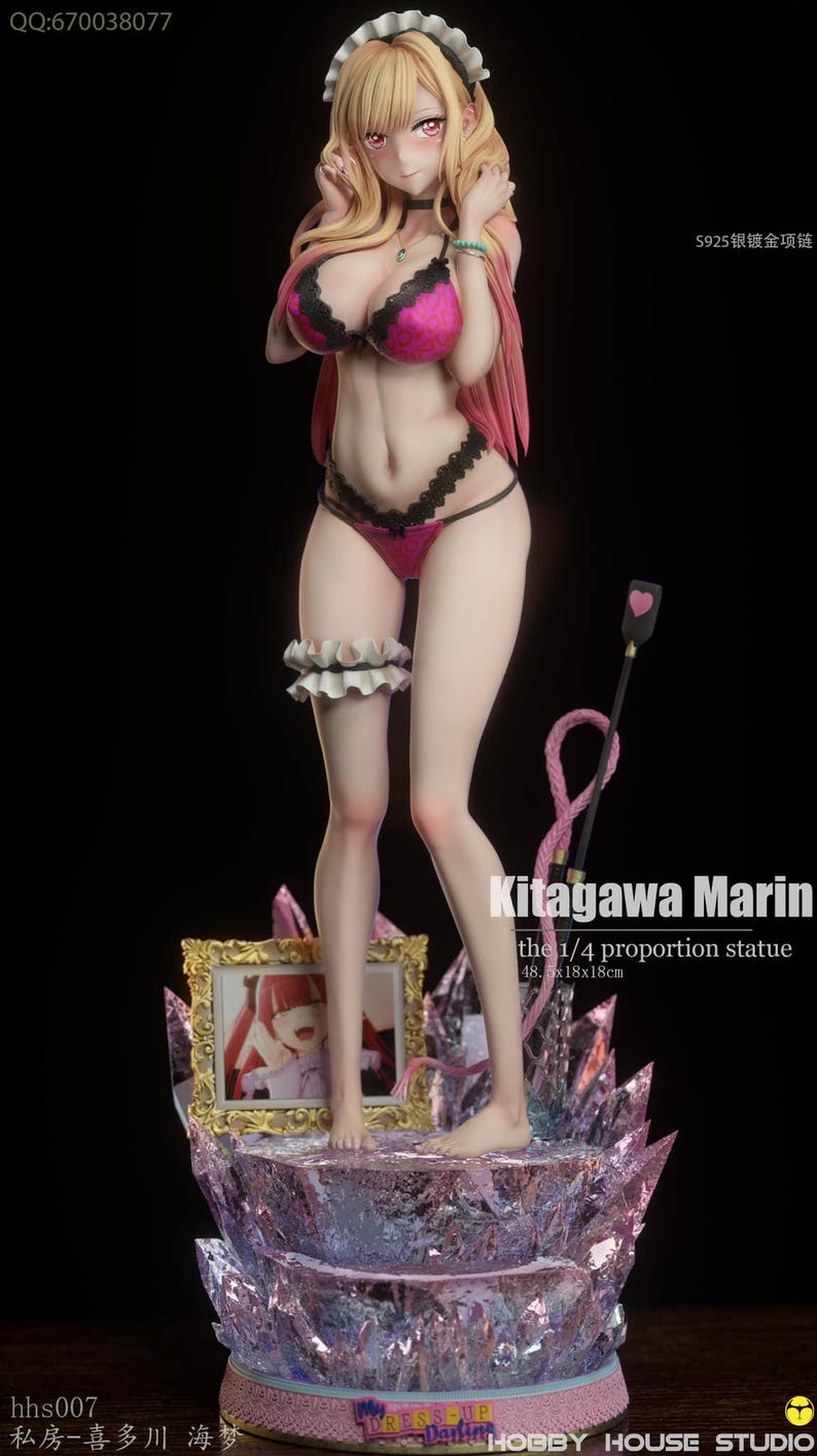 Marin Kitagawa My Dress-Up Darling Anime Figure, 1/8 1/6 Scale Resin Statue, Unpainted Garage Kit or Hand Painted, 3D Printed Collectible imagen 4