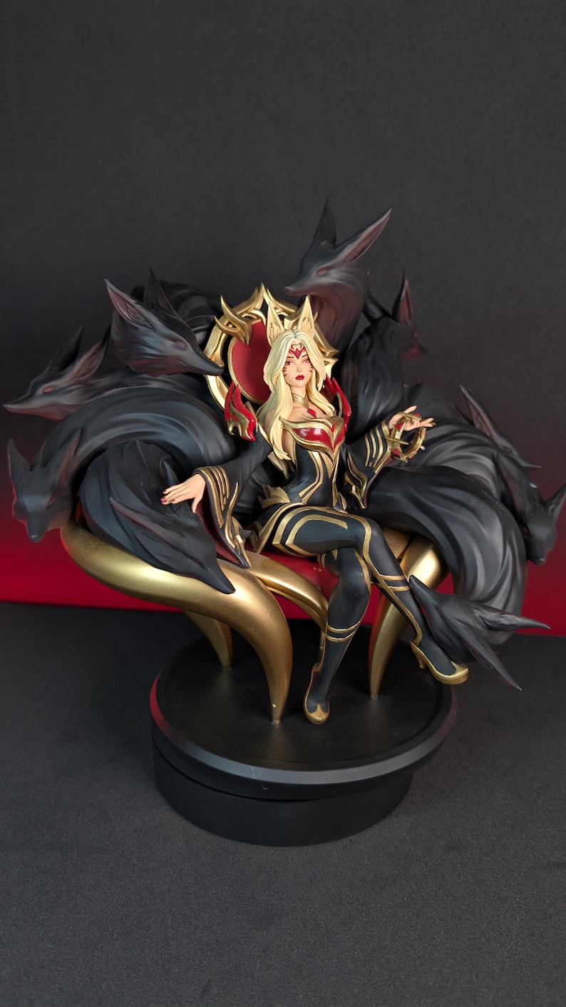 Ahri — League of Legends | 1/8 1/6 Scale Resin Figure | Unpainted or Hand-Painted | 3D Printed Fan Art | Collector Gift image 3