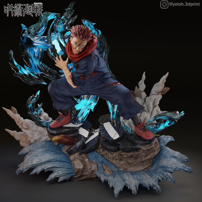 Yuji Itadori Resin Figure – Jujutsu Kaisen Fan Art Statue (1/8 1/6 Scale) | Collector Gift image 3