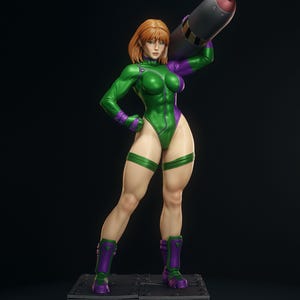 Caitlin Fairchild — DC Comics | 1/8 1/6 Scale Resin Figure | Unpainted or Hand-Painted | 3D Printed Fan Art | Collector Gift image 1