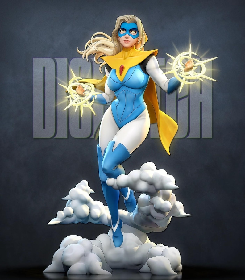 Dispatch Blonde Original Character Resin Figure – 1/8 1/6 Scale 3D Printed Fan Art Kit | Collector Gift image 2