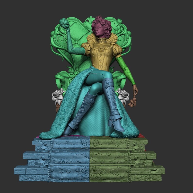 Queen of Hearts — Fantasy / Original | 1/8 1/6 Scale Resin Figure | Unpainted or Hand-Painted | 3D Printed Fan Art | Collector Gift 画像 9