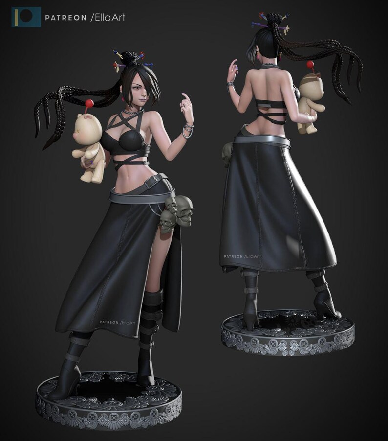 Seras Victoria — Hellsing / Figura de resina a escala 1/8 o 1/6 / Sin pintar o pintada a mano / Arte de fans impreso en 3D / Regalo de coleccionista imagen 5