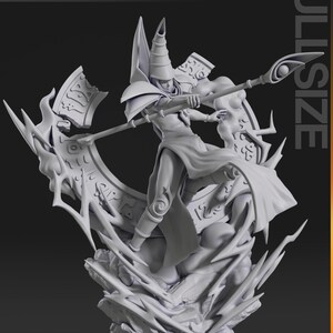 Dark Magician — Yu Gi Oh | 1/8 1/6 Scale Resin Figure | Unpainted or Hand-Painted | 3D Printed Fan Art | Collector Gift image 5