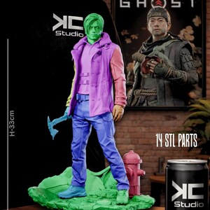 Leon S. Kennedy Resident Evil Resin Figure – 1/8 1/6 Scale 3D Printed Fan Art Statue | Collector Gift image 2