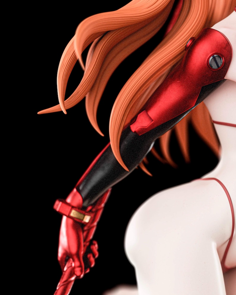 Asuka Langley — Neon Genesis Evangelion | 1/8 1/6 Scale Resin Figure | 3D Printed Fan Art | Unpainted Garage Kit | Collector Statue Gift image 7