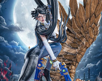 Bayonetta Resin Figure – 1/8 1/6 Scale 3D Printed Fan Art Statue | Collector Gift