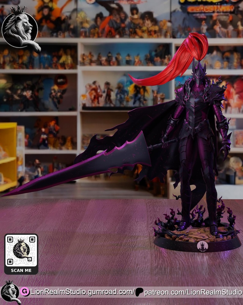 Igris Solo Leveling Resin Figure – Skala 1/8 1/6, drukowana w 3D figurka fanowska | Prezent dla kolekcjonera zdjęcie 2