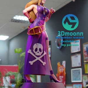 B Jennet — The King of Fighters | 1/8 1/6 Scale Resin Figure | Unpainted or Hand-Painted | 3D Printed Fan Art | Collector Gift image 5