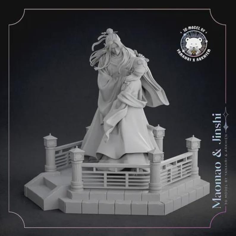 Maomao and Jinshi Diorama — The Apothecary Diaries | 1/8 1/6 Resin Figure | Unpainted or Hand-Painted | Fan Art | Collector Gift image 1