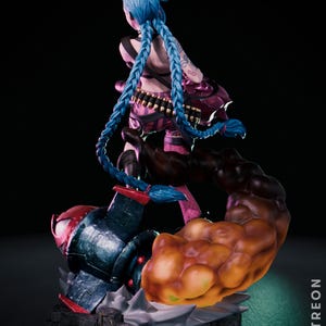 Jinx — League of Legends / Arcane / Figura de resina a escala 1/8 o 1/6 / Sin pintar o pintada a mano / Arte de fans impreso en 3D / Regalo de coleccionista imagen 6