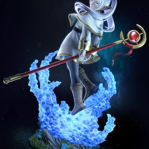 Frieren — Frieren : au-delà de la fin du voyage | Figurine en résine à l'échelle 1/8 1/6 | Non peint ou peint à la main | Fan art imprimé en 3D | Cadeau de collection image 5