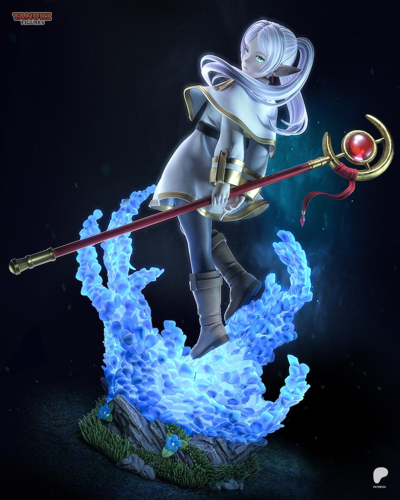Frieren — Frieren : au-delà de la fin du voyage | Figurine en résine à l'échelle 1/8 1/6 | Non peint ou peint à la main | Fan art imprimé en 3D | Cadeau de collection image 5