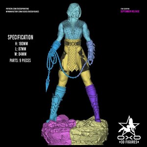Scorpion Mortal Kombat Resin Figure – 1/8 1/6 Scale 3D Printed Fan Art Statue | Collector Gift image 3