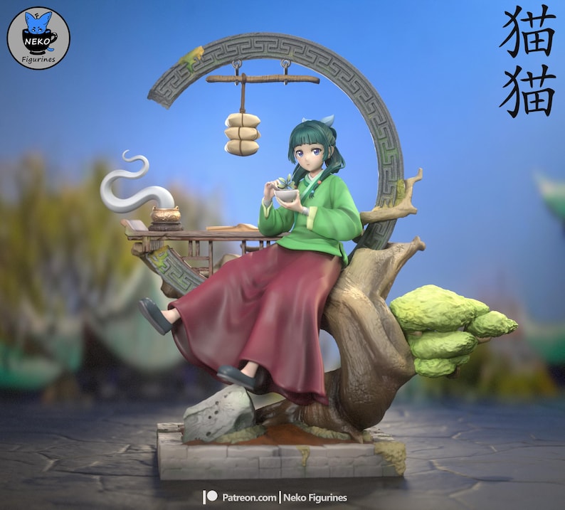 Maomao Apothecary Diaries Resin Figure – 1/8 1/6 Scale 3D Printed Fan Art Statue | Collector Gift image 3