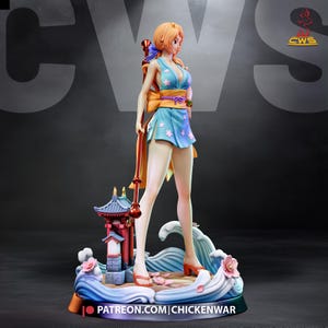 Figura de resina de Nami de One Piece – Escala 1/8 y 1/6. Estatua de fan art impresa en 3D / Regalo de coleccionista. imagen 6