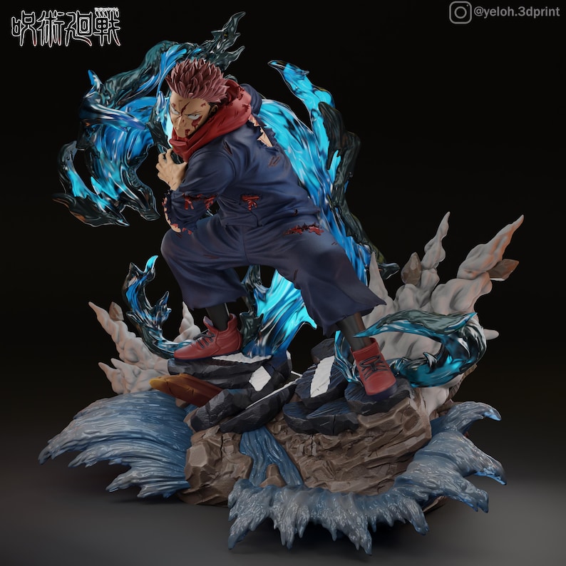 Yuji Itadori Resin Figure – Jujutsu Kaisen Fan Art Statue (1/8 1/6 Scale) | Collector Gift image 4