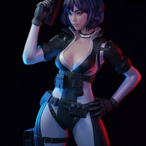 Ghost in the Shell Major Kusanagi Harz Figur - 1/8 1/6 Fan Art Statue | Sammler Geschenk Bild 8