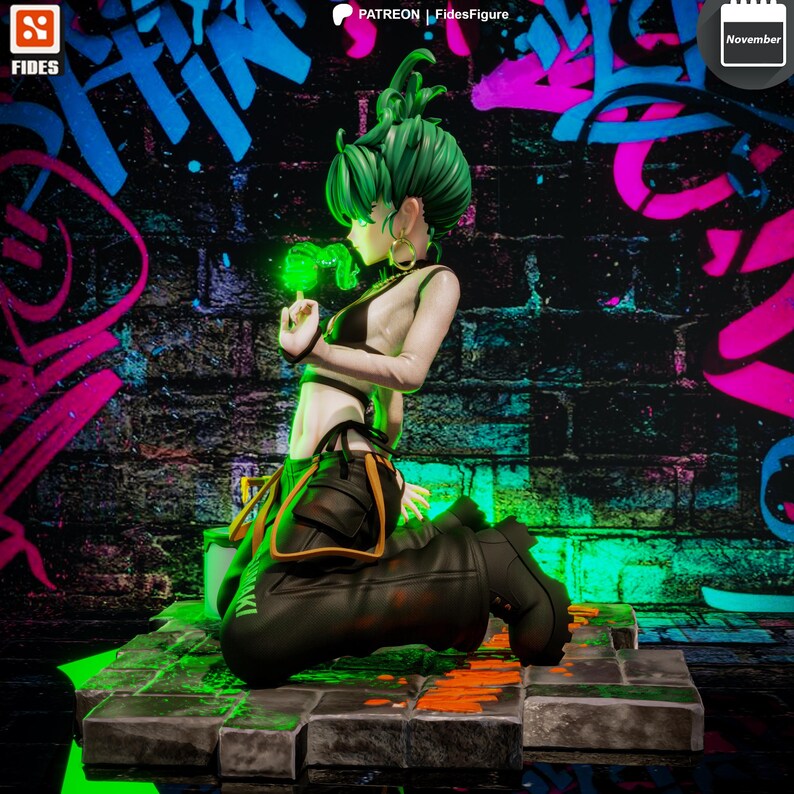 One Punch Man Tatsumaki Resin Figure – 1/8 1/6 Scale 3D Printed Fan Art | Collector Gift image 5