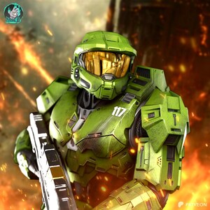 Master Chief Halo Resin Figure – 3D Printed Fan Art Collector Statue (1/8 1/6 Scale) | Collector Gift image 2