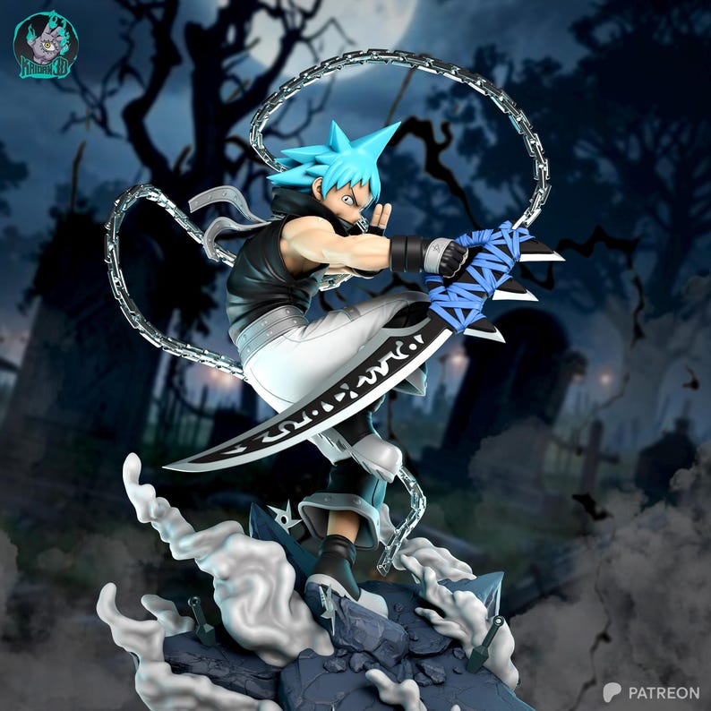 Blackstar — Soul Eater | 1/8 1/6 Scale Resin Figure | 3D Printed Fan Art | Unpainted Garage Kit | Collector Gift image 2