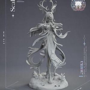 Lauma — Genshin-impact | Harsfiguur schaal 1/8 1/6 | Ongeverfd of handgeschilderd | 3D-geprinte fanart | Verzamelaarscadeau