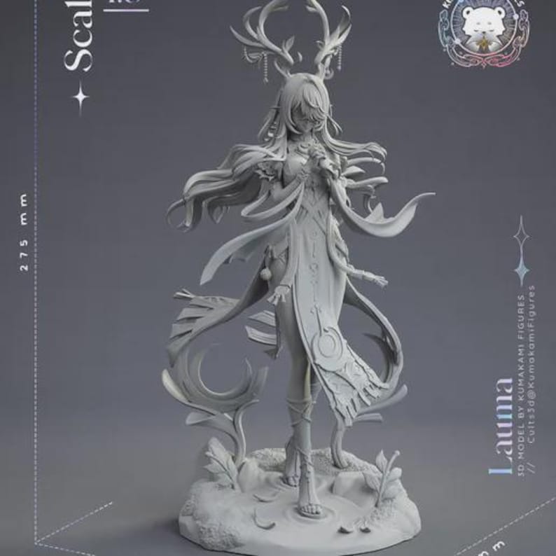 Lauma — Genshin Impact | 1/8 1/6 Scale Resin Figure | Unpainted or Hand-Painted | 3D Printed Fan Art | Collector Gift image 1