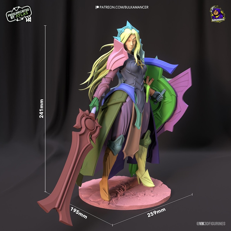 Leona — League of Legends | 1/8 1/6 Scale Resin Figure | Unpainted or Hand-Painted | 3D Printed Fan Art | Collector Gift image 1