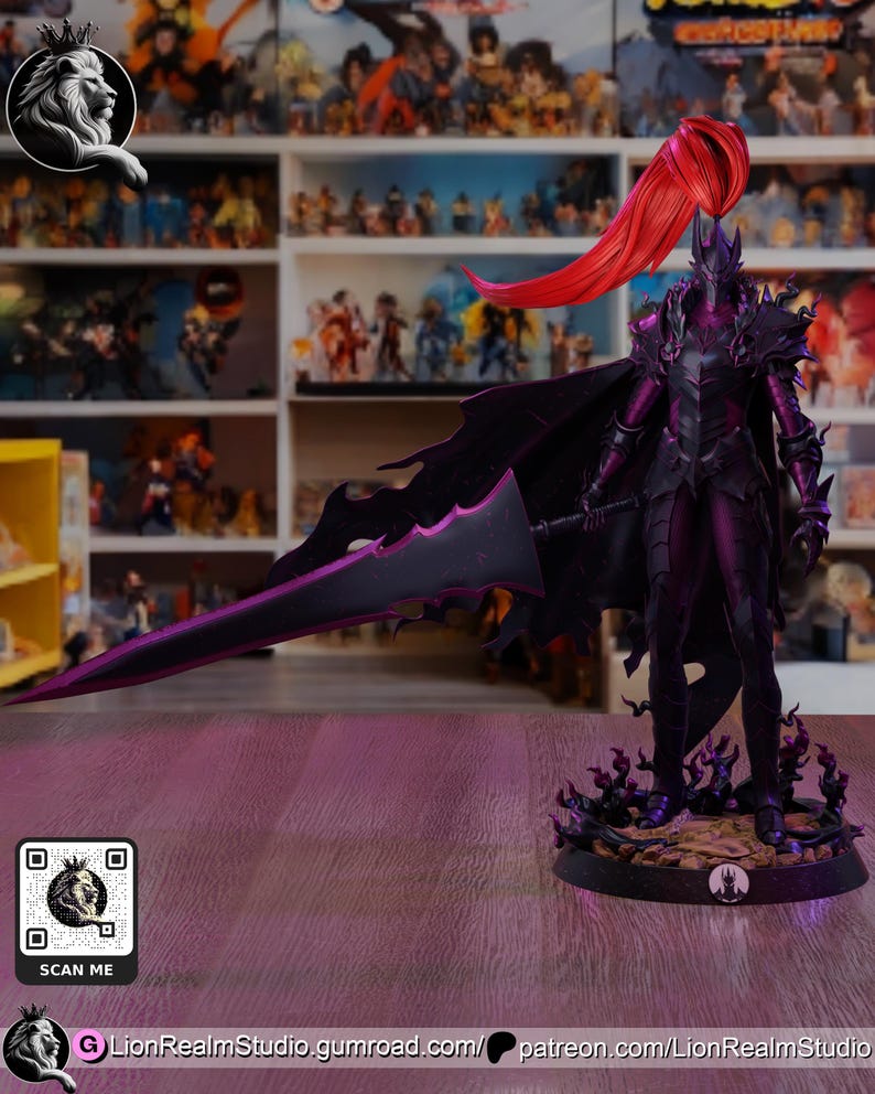 Igris | 1/8 1/6 Scale Resin Figure | Unpainted or Hand-Painted | 3D Printed Fan Art | Collector Gift imagen 2