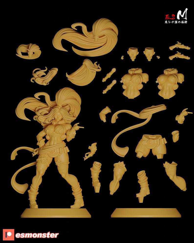 Red Monika Battle Chasers Resin Figure – 1/8 1/6 Scale Fan Art Statue | Collector Gift image 3