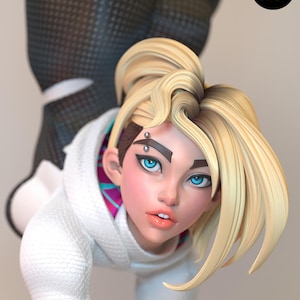 Spider Gwen — Marvel | 1/8 1/6 Scale Resin Figure | Unpainted or Hand-Painted | 3D Printed Fan Art | Collector Gift image 1