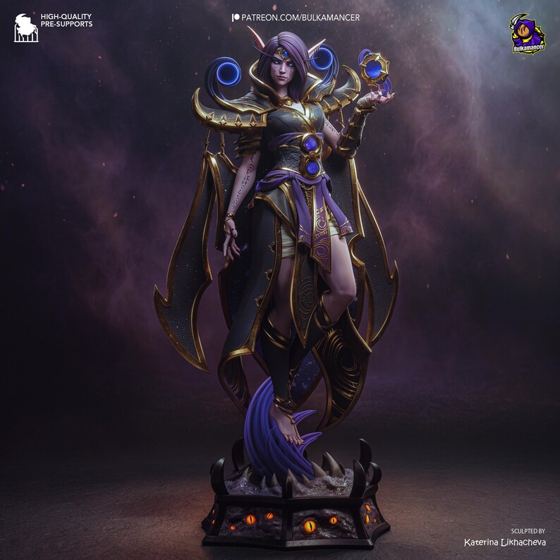 Xal'atath World of Warcraft Resinfigur – Skala 1/8 1/6 3D-utskriven fankonststaty | Samlargåva bild 2