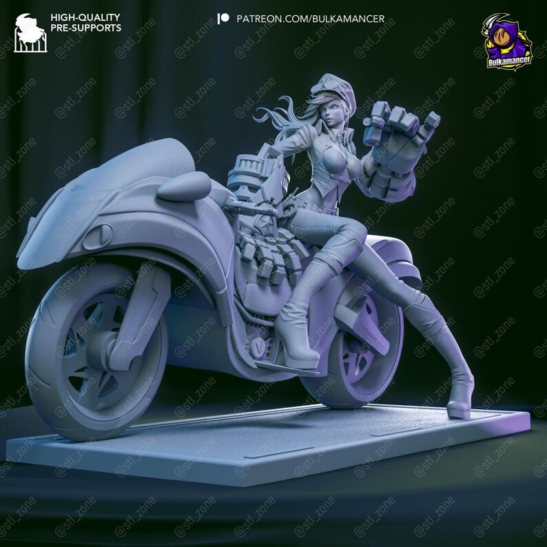 Vi — Arcane / League of Legends | 1/8 1/6 Scale Resin Figure | Unpainted or Hand-Painted | 3D Printed Fan Art | Collector Gift image 5