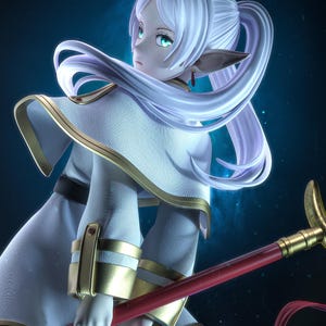 Frieren — Frieren : au-delà de la fin du voyage | Figurine en résine à l'échelle 1/8 1/6 | Non peint ou peint à la main | Fan art imprimé en 3D | Cadeau de collection image 7