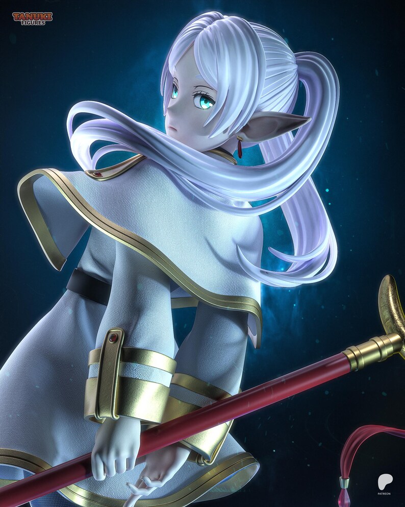 Frieren — Frieren : au-delà de la fin du voyage | Figurine en résine à l'échelle 1/8 1/6 | Non peint ou peint à la main | Fan art imprimé en 3D | Cadeau de collection image 7