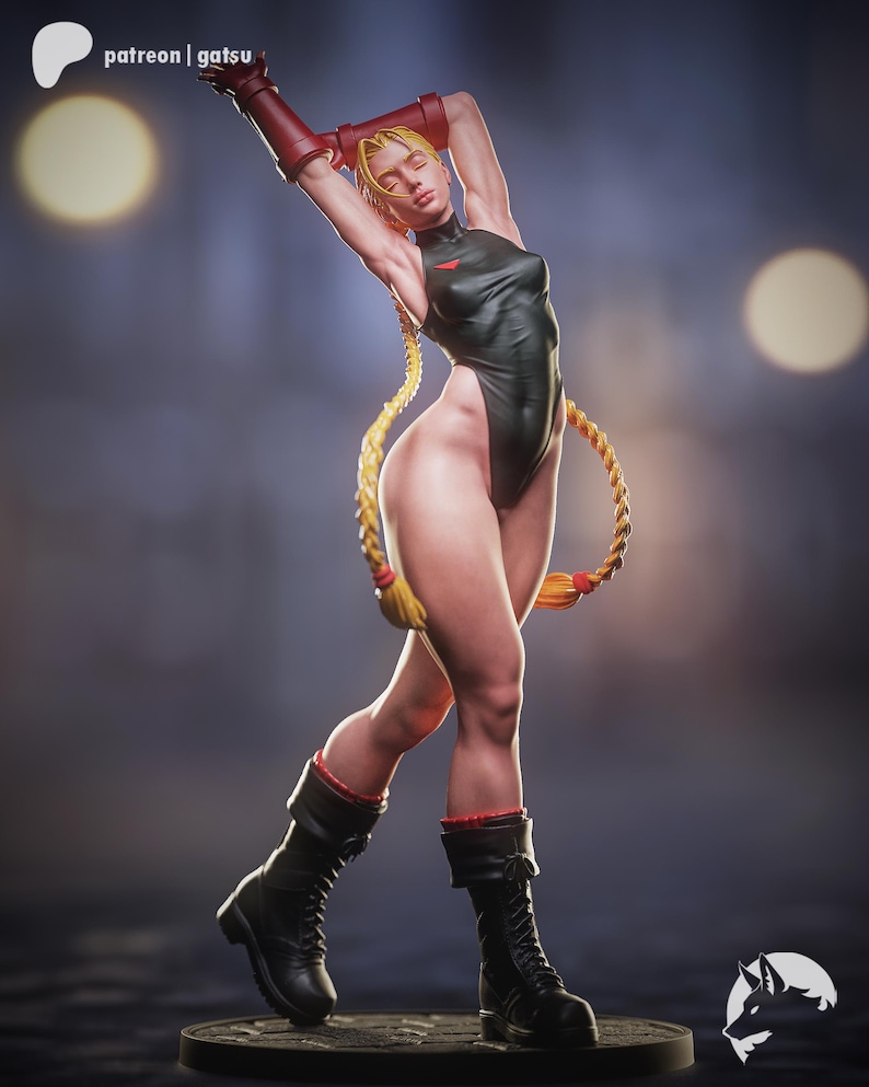 Cammy — Street Fighter | Figurka z żywicy w skali 1/8 1/6 | Niepomalowana lub malowana ręcznie | Grafika fanowska drukowana w 3D | Prezent dla kolekcjonera zdjęcie 1