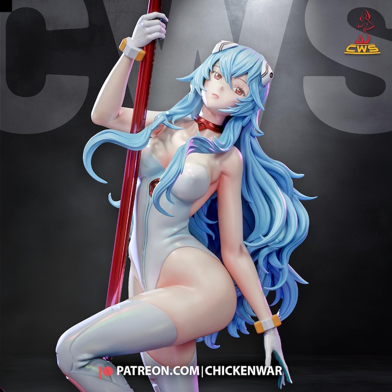 Rei Ayanami — Neon Genesis Evangelion | 1/8 1/6 Scale Resin Figure | 3D Printed Fan Art | Unpainted Garage Kit | Collector Statue Gift image 7