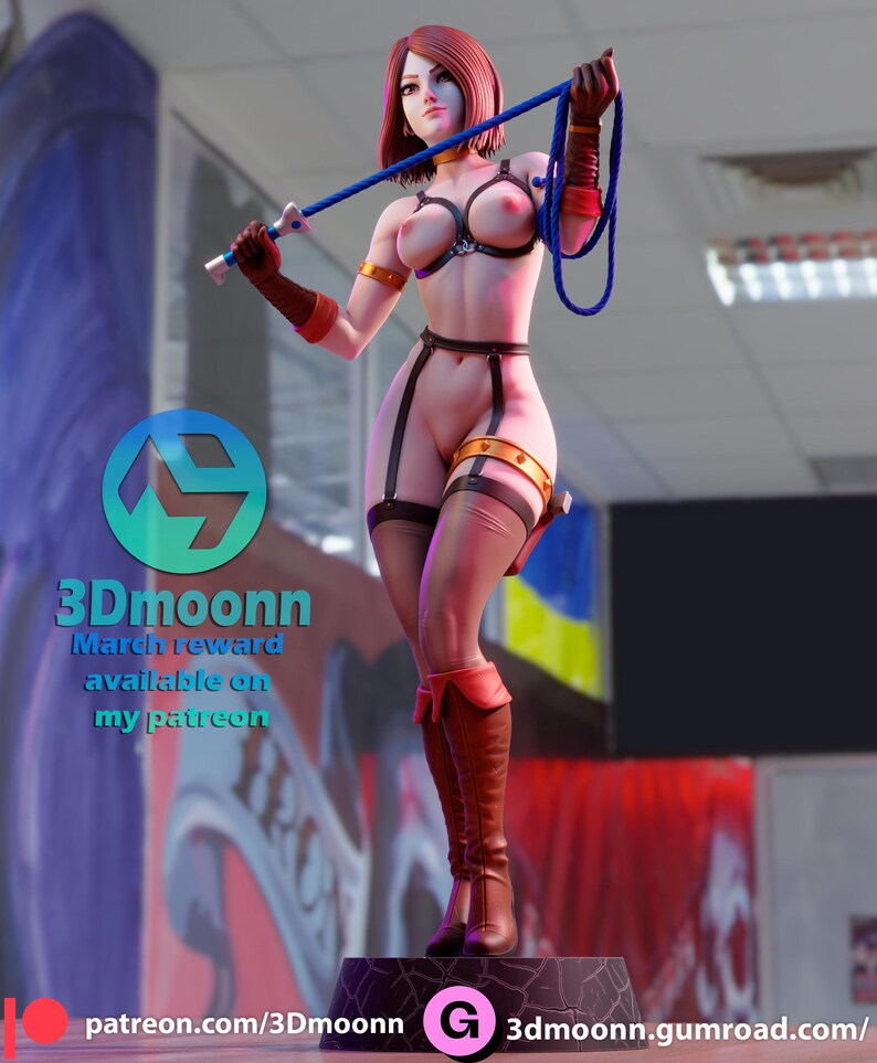 Luan Mendes Whip | 1/8 1/6 Scale Resin Figure | Unpainted or Hand-Painted | 3D Printed Fan Art | Collector Gift image 4