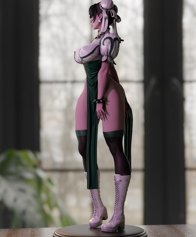 Chun-Li Street Fighter Resin Figure – 1/8 1/6 Scale 3D Printed Fan Art Statue | Collector Gift image 5