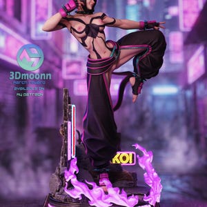 Juri Street Fighter Harzfigur - 1/8 1/6 3D gedruckte Fan Art Statue | Sammler Geschenk Bild 6