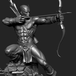Hawkeye — Marvel | 1/8 1/6 Scale Resin Figure | 3D Printed Fan Art | Unpainted Garage Kit | Collector Statue | Collector Gift image 7