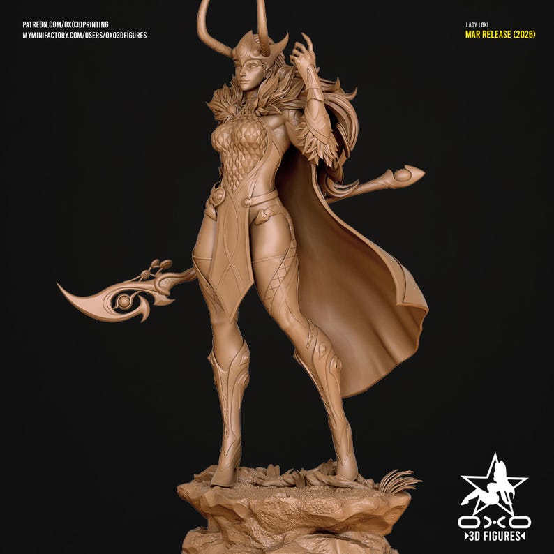 Lady Loki — Marvel Comics | 1/8 1/6 Scale Resin Figure | Unpainted or Hand-Painted | 3D Printed Fan Art | Collector Gift image 10