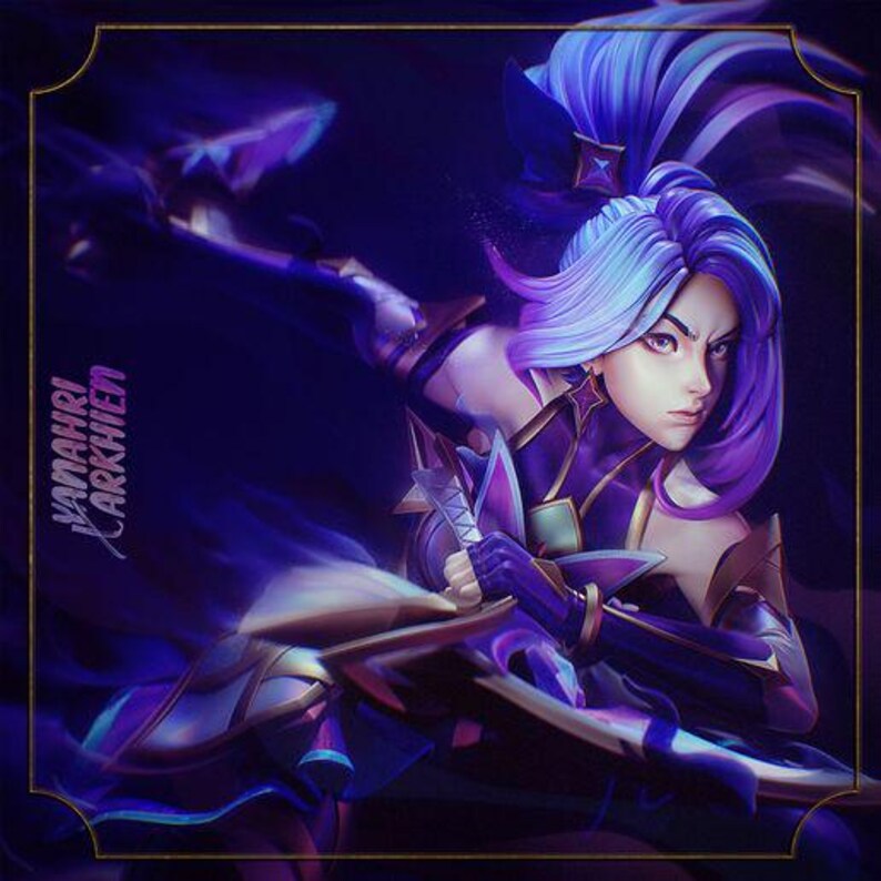 Akali — League of Legends | 1/8 1/6 Scale Resin Figure | Unpainted or Hand-Painted | 3D Printed Fan Art | Collector Gift image 7