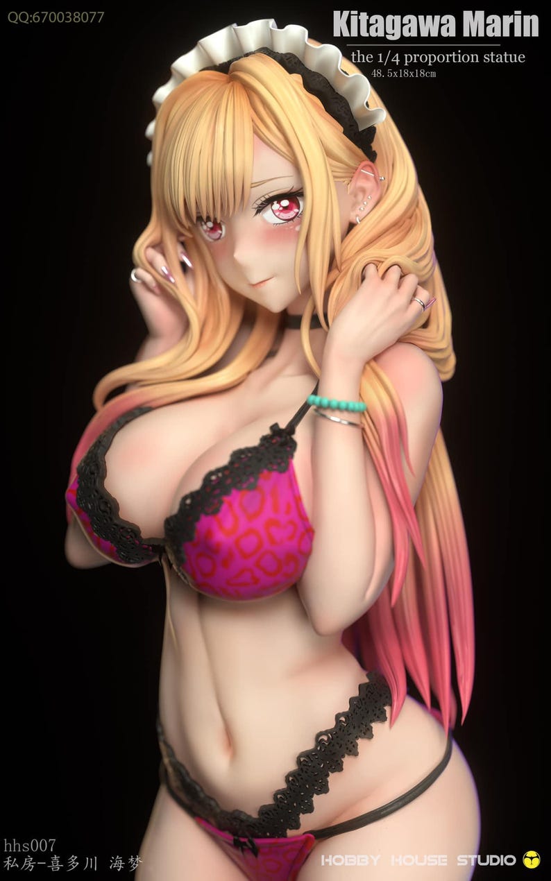 Marin Kitagawa My Dress-Up Darling Anime Figure, 1/8 1/6 Scale Resin Statue, Unpainted Garage Kit or Hand Painted, 3D Printed Collectible imagen 3