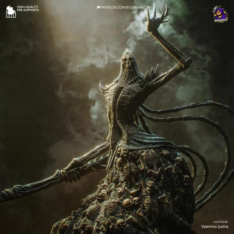 Figura de resina de Nashandra de Dark Souls (Arte de Fan) – Estatua impresa en 3D a escala 1/8 y 1/6 / Regalo de coleccionista imagen 1