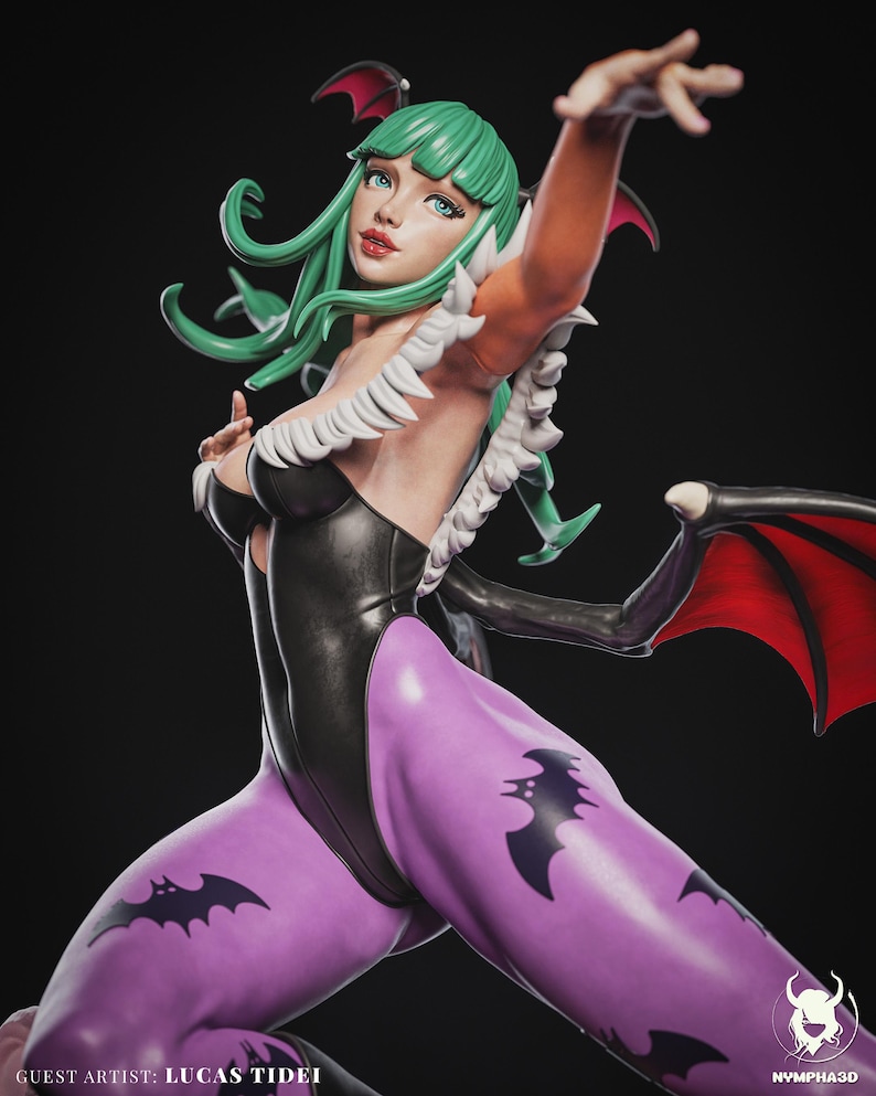 Morrigan — Darkstalkers | 1/8 1/6 Scale Resin Figure | Unpainted or Hand-Painted | 3D Printed Fan Art | Collector Gift image 6
