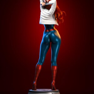 Mary Jane — Marvel | 1/8 1/6 Scale Resin Figure | 3D Printed Fan Art | Unpainted Garage Kit | Collector Statue | Collector Gift image 7